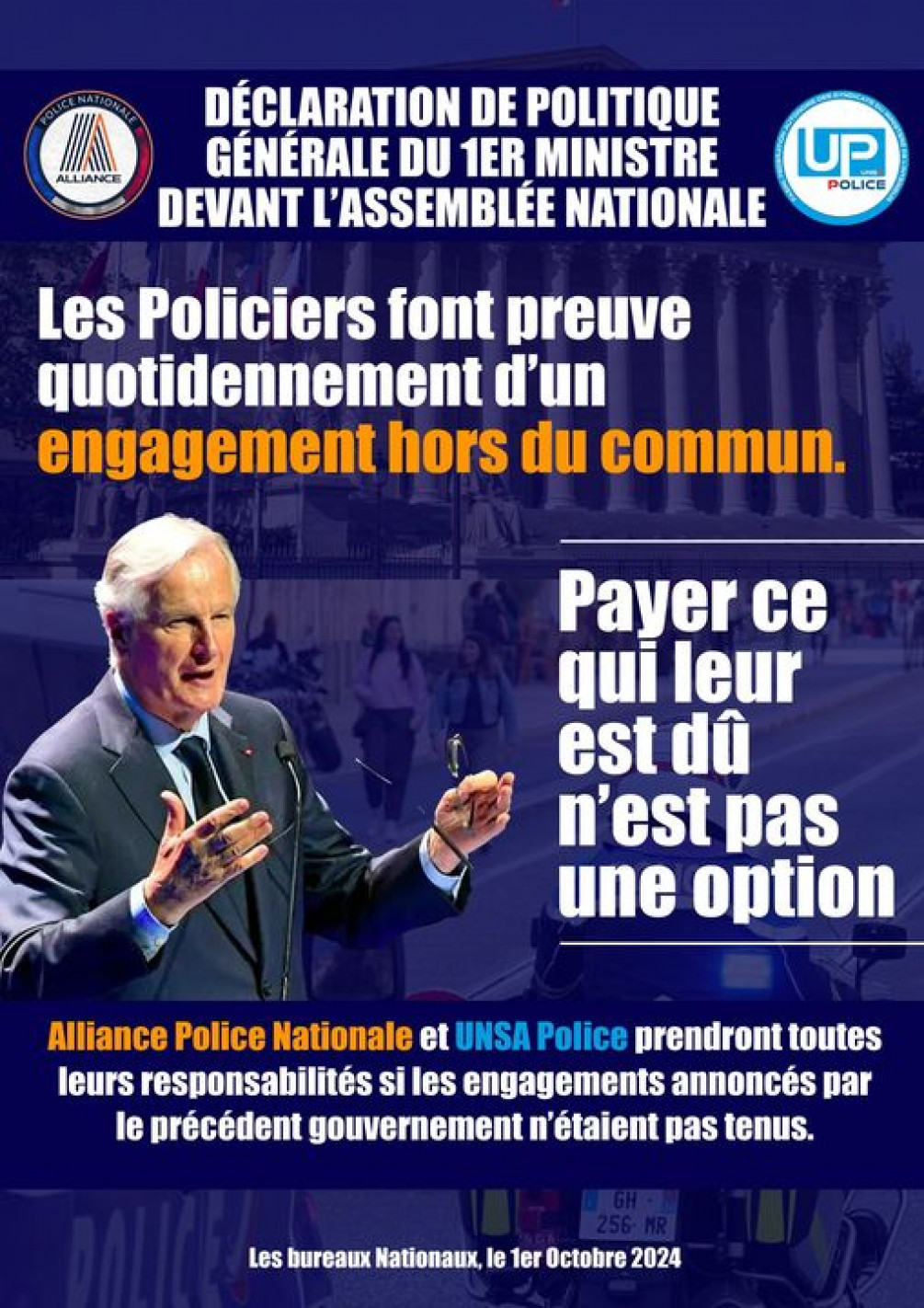 Déclaration de politique générale du 1er ministre devant l'assemblée nationale