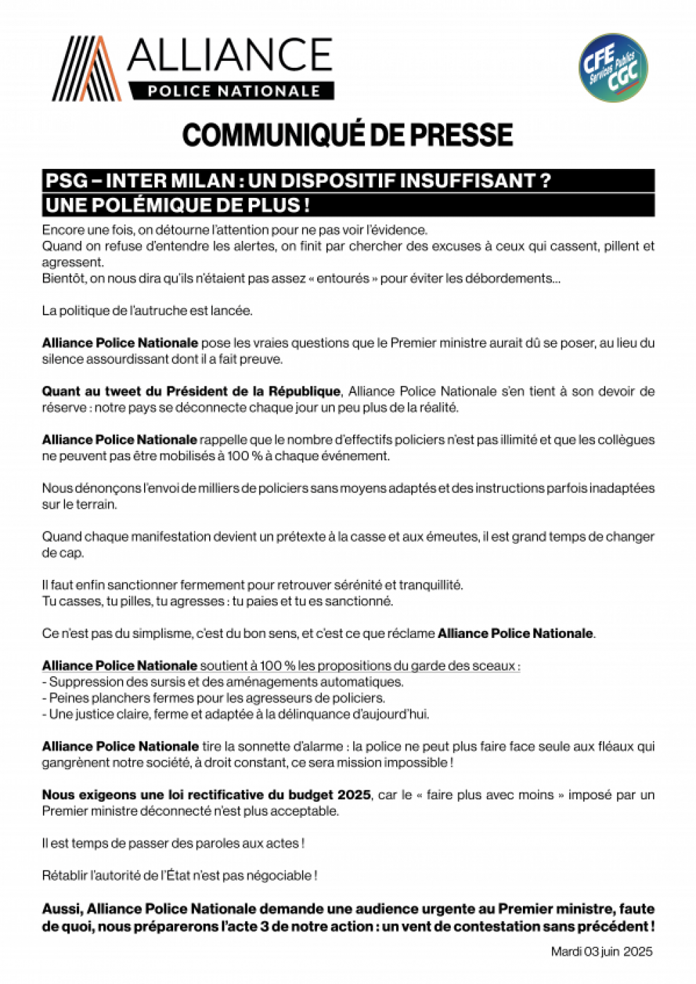 PSG – Inter Milan : un dispositif insuffisant ?  Une polémique de plus !